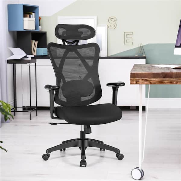 SIHOO Ergonomic Office Chair, Mesh Computer Desk Chair with Adjustable  Lumbar Support, High Back chair for big and tall, Black 
