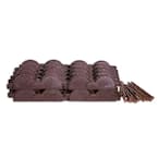 20 ft., 12 in. Pieces Dark Brown Rubber Edging