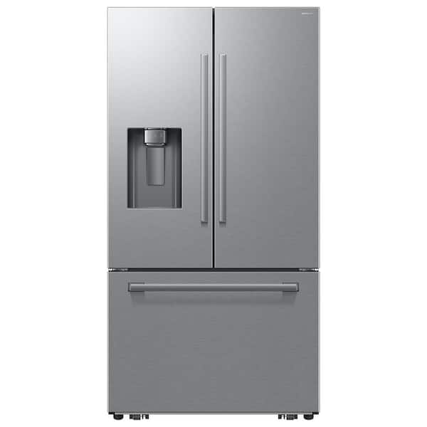 36 in. 29 cu. ft. Standard Depth 3-Door French Door Refrigerator in Stainless Steel w/Zero Clearance Fit and Sphere Ice