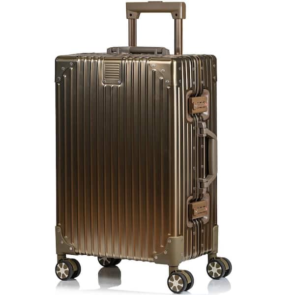CHAMPS Elite 21 in. Titanium Gold Aluminum Luggage Carry-on with