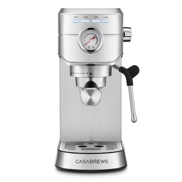 CASABREWS CM5418-20Cups Silver Stainless Steel Espresso Machine with Milk Frother