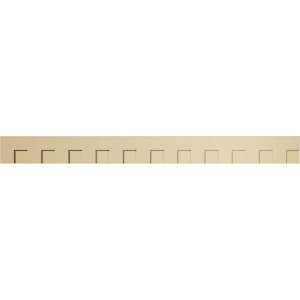 Ekena Millwork 1 in. D x 8 in. W x 88 in. L Primed Polyurethane Panel Moulding