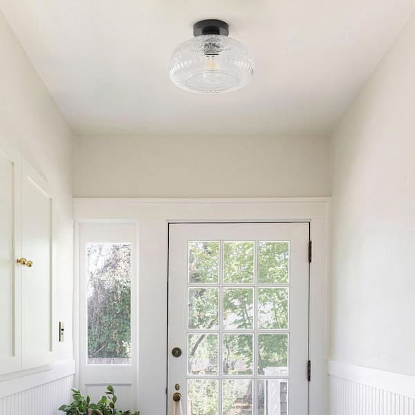 ◆タチカワ◆アルミブラインド◆W128×H198◆O-2511BL2◆ aiwen 11.02 in. 1-Light Vintage Matte Black Semi-Flush Mount