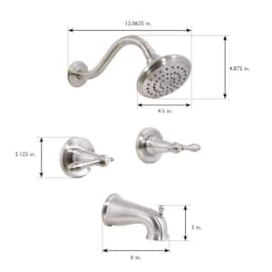 Oakmont 2-Handle 1-Spray Tub and Shower Faucet in Satin Nickel (Valve Included)