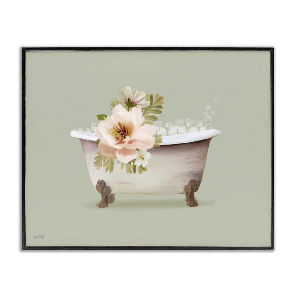 Soft Blooms Bubble Bath by House Fenway Black Framed Nature Giclee Art Print 11 in. x 14 in. price history on PriceWatchPro