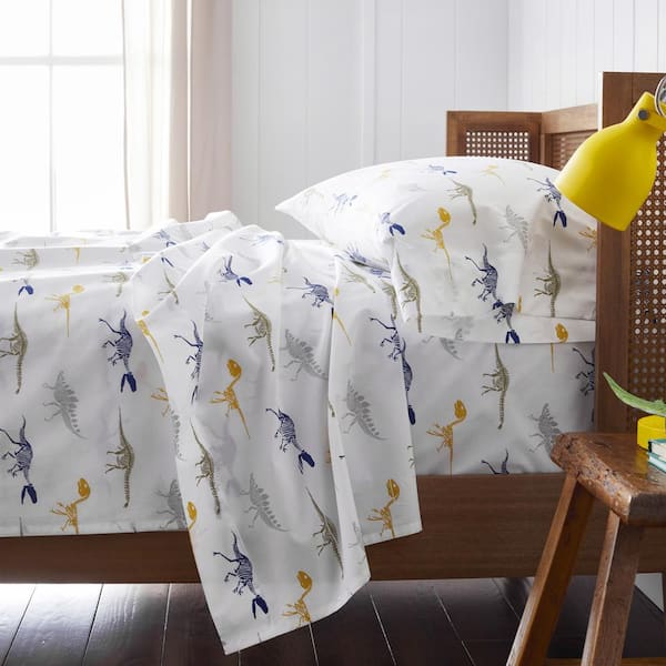 Company Kids Dinosaur Fossils Multicolored Organic Cotton Percale Standard Sham