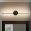 Rennnsan Aidan 1-Light Black Linear Dimmable LED Wall Sconce WS8101-50178