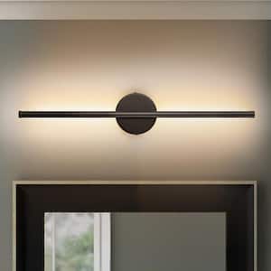 Aidan 1-Light Black Linear Dimmable LED Wall Sconce