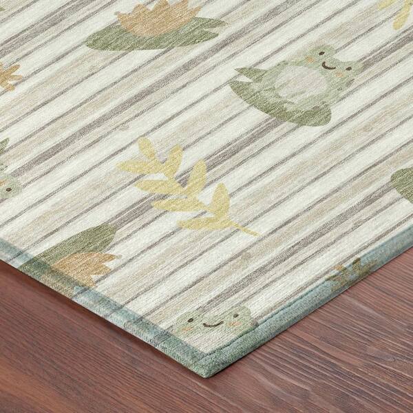 Chantille Machine Washable Indoor/Outdoor Abstract ACN2795 Ivory 2 ft. x 3 ft. Accent Rug