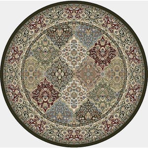 Ancient Garden Multi Panel 5 ft. x 5 ft. Round Area Rug