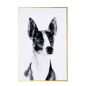 47.2 in. x 31.7 in. Black, White Terrier Framed Wall Art