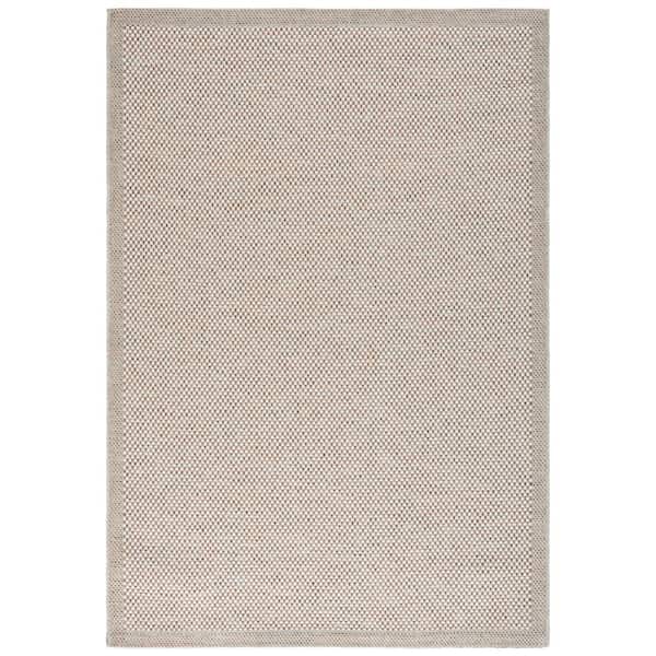 Sisal All-Weather Ivory/Orange Beige 9 ft. x 12 ft. Solid Border Indoor/Outdoor Area Rug
