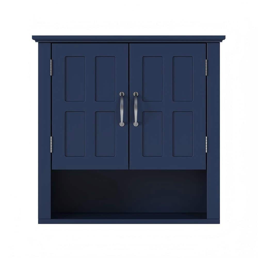 23.62 in. W x 22.63 in. H x 7.68 in. D Bathroom Storage Wall Cabinet in Blue with Adjustable Shelves and 2 Doors price history on PriceWatchPro