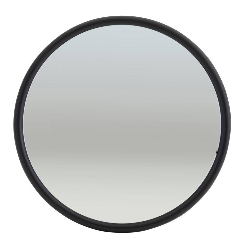 8 in. Round Convex Mirrors with Offset Ball-Stud - Black