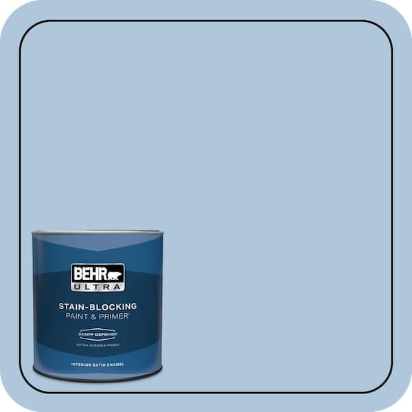 BEHR ULTRA 1 qt. #PPU14-13 Caspian Tide Extra Durable Satin Enamel Interior Paint & Primer