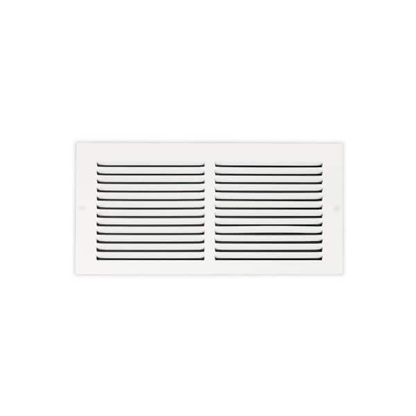 14 in. x 6 in. Steel Return Air Grille in White