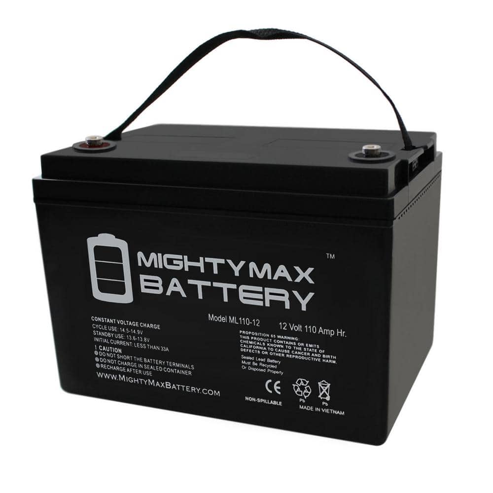 MIGHTY MAX BATTERY 12V 110AH SLA Battery Replaces Goal Zero Yeti 1250 Solar Generator -  MAX3856889