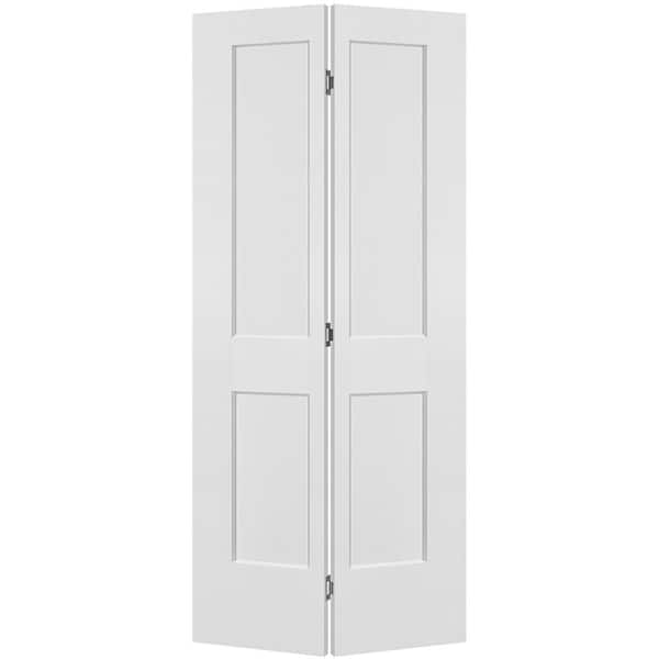 36 in. x 80 in. 2-Panel Logan Hollow Core Primed Molded Composite Bi-fold Door