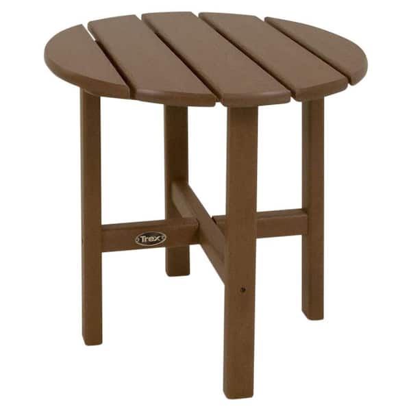 Trex Outdoor Furniture Cape Cod 18 in. Tree House Round Plastic Outdoor Patio Side Table