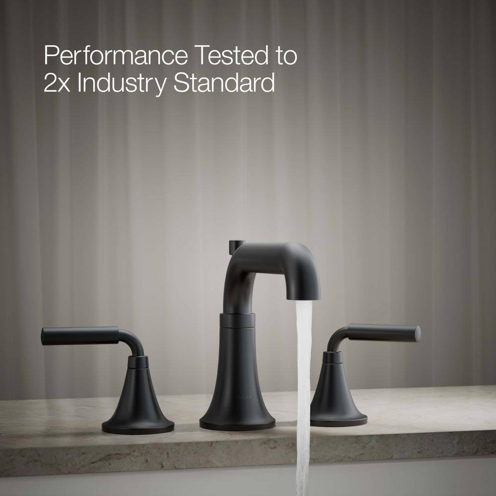 Tone Matte Black Deck-Mount Bath Faucet with Diverter Spout
