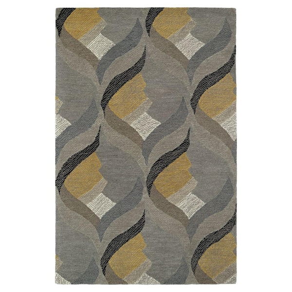 Kaleen Montage Grey 8 ft. x 10 ft. Area Rug