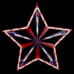 14 in. Lighted Red White and Blue 4th of July Star Window Silhouette Decoration