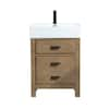 Ari Kitchen and Bath Ava 24 in. Single Bath Vanity in Reclaim Fir with ...