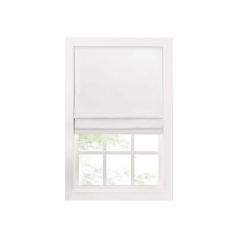 eclipse Lane Room Darkening Cordless Roman Shade, White