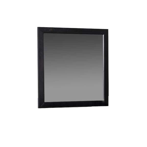 Benjara 1.5 in. W x 38 in. H Wooden Frame Brown Wall Mirror