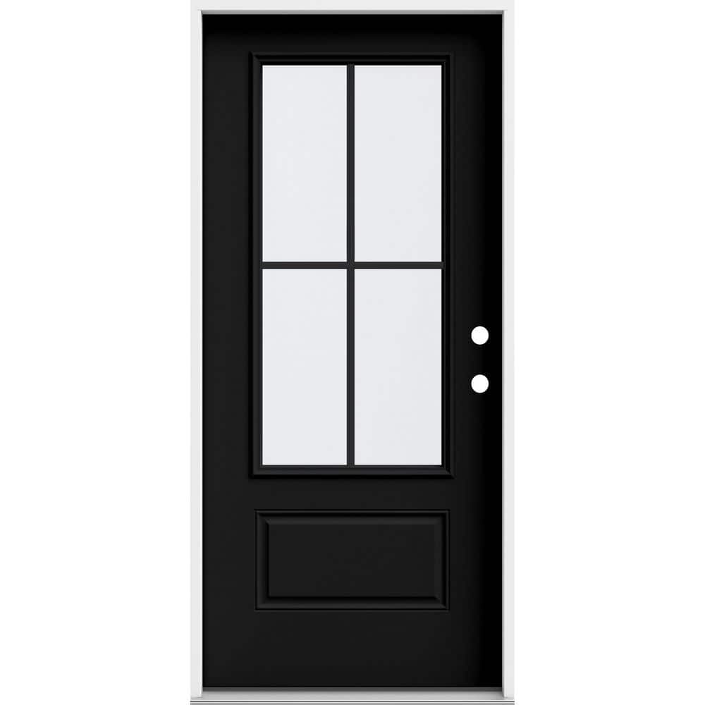 JELDWEN 36 in. x 80 in. 1 Panel LeftHand/Inswing 3/4 Lite Clear Glass