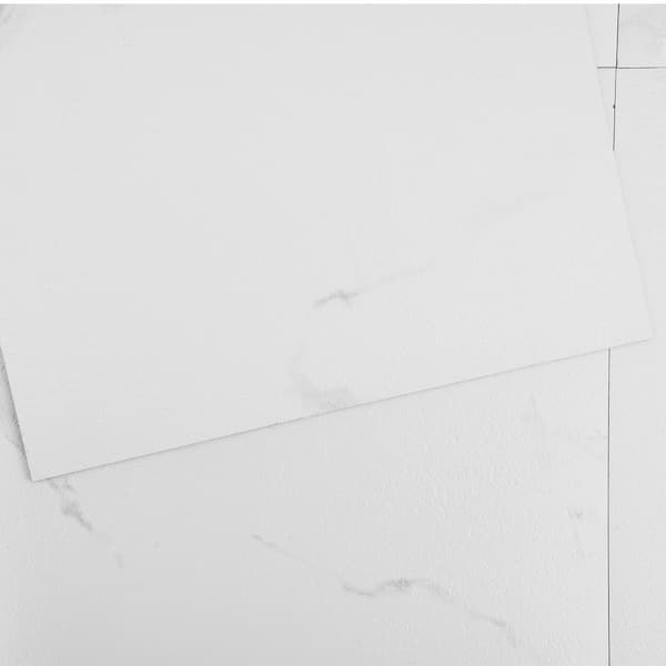 Peel & Stick Vinyl Floor Tiles 12 x 12 in. 50 Pack White Flooring 4mil Wear Layer Thickness 50²ft./box Coverage Area
