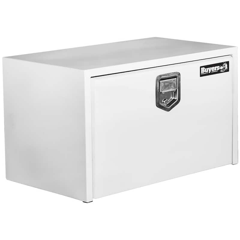 18 in. x 18 in. x 30 in. White Steel Underbody Truck Tool Box