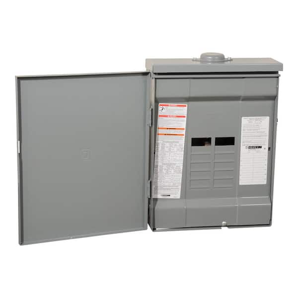 Homeline 125 Amp 12-Space 24-Circuit Outdoor Convertible Main Lugs Load Center with Cover