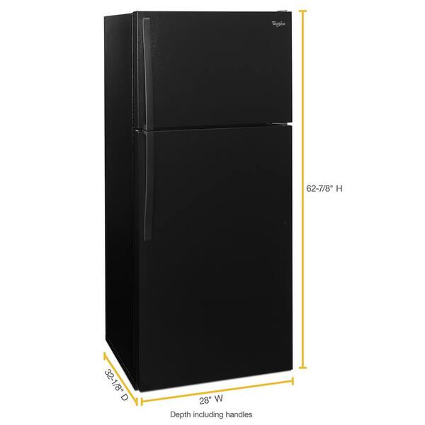 Whirlpool Top Mount Fridge (WRT134TFDB) - Black Whirlpool Top Mount Fridge (WRT134TFDB) - Black