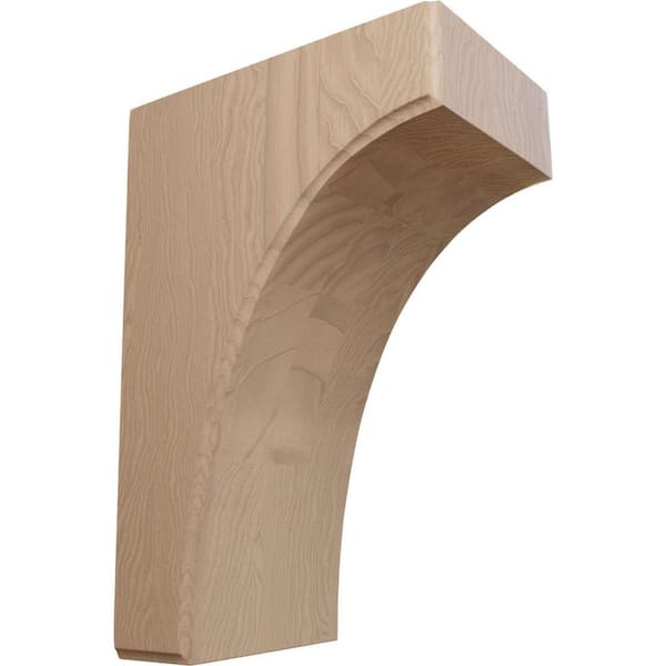 Ekena Millwork 8 in. x 5-1/2 in. x 12 in. Unfinished Mahogany Clarksville Corbel