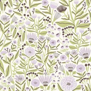 Lilac Marigold Forest Peel and Stick Wallpaper