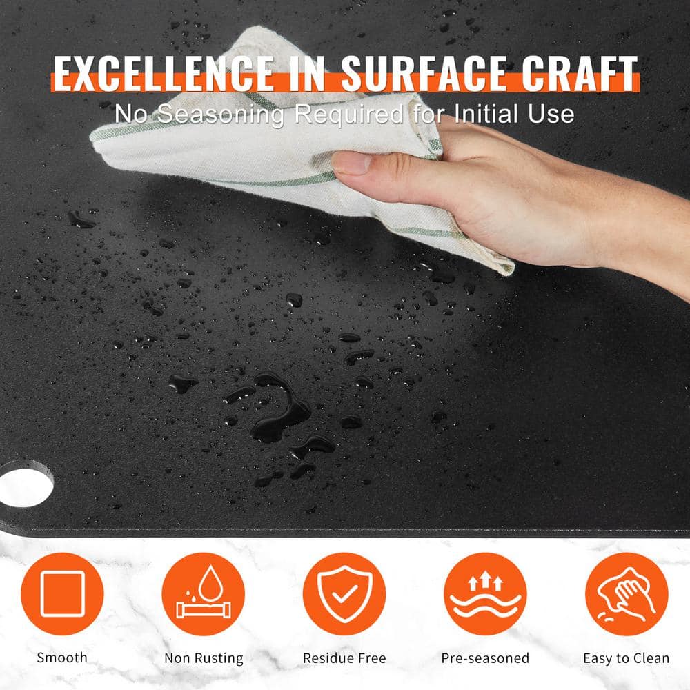SVOPES 16 x 14.5 x 3/8 in. Pizza Steel Plate, Pre-Seasoned Carbon Steel Pizza Stone for Oven and Grill, Heavy Duty Baking Pan FXPSPSGB1614E7DC4V0-1029