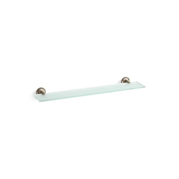 KOHLER Purist 22.5 in. W x 4.88 in. D Matte Black Glass Bathroom Shelf