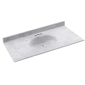 Chesapeake 31 in. Solid Surface Vanity Top with Basin in Ice
