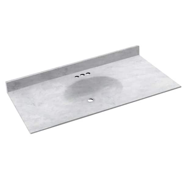 Chesapeake 37 in. Solid Surface Vanity Top with Basin in Ice