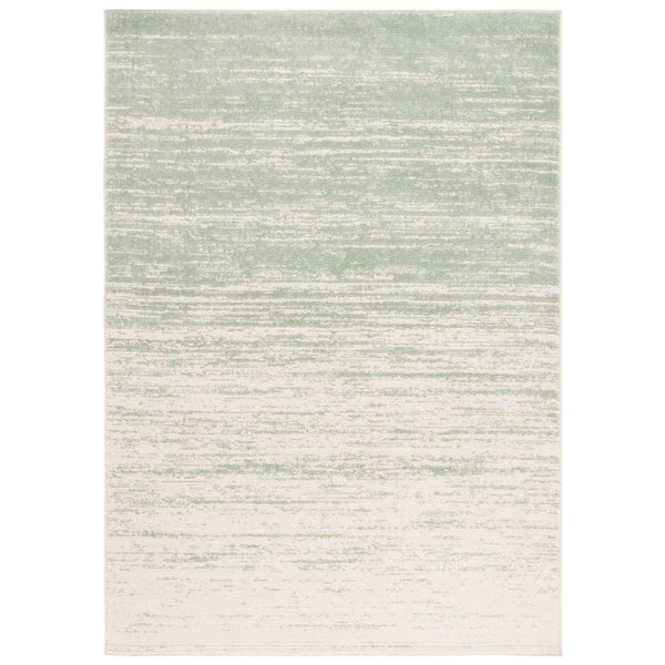SAFAVIEH Adirondack 3 ft. x 4 ft. Sage/Ivory Solid Color Striped Area Rug