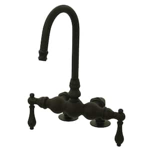 Lever 2-Handle Claw Foot Tub Faucet in Oil Rubbed Bronze