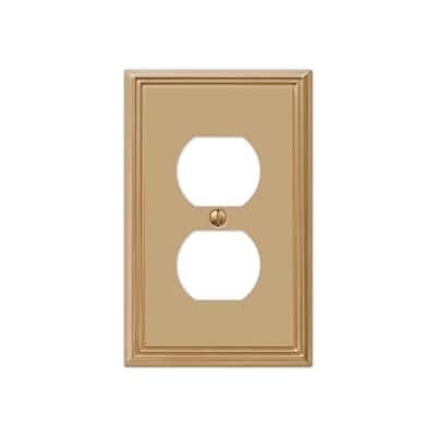Rhodes 1 Gang Duplex Metal Wall Plate - Brushed Bronze