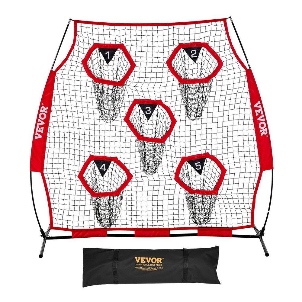 6 x 6 ft. Football Trainer Throwing Net, Training Throwing Target Practice Net with 5 Target Pockets,Knotless Net in Red price history on PriceWatchPro