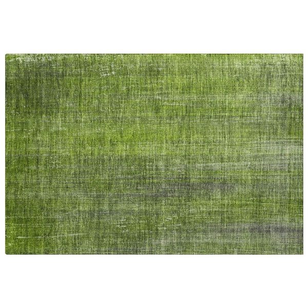 Dream Shag Premium Machine Washable Abstract ADS552 Green 2 ft. x 3 ft. Accent Rug