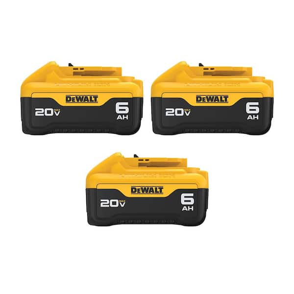 20V MAX Premium Lithium-Ion 6.0Ah Battery (3-Pack)