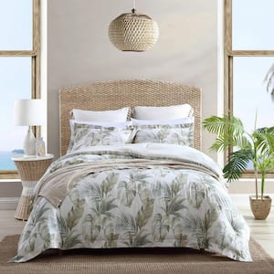 Waimea Bay 3-Piece Green Cotton Queen Comforter Set
