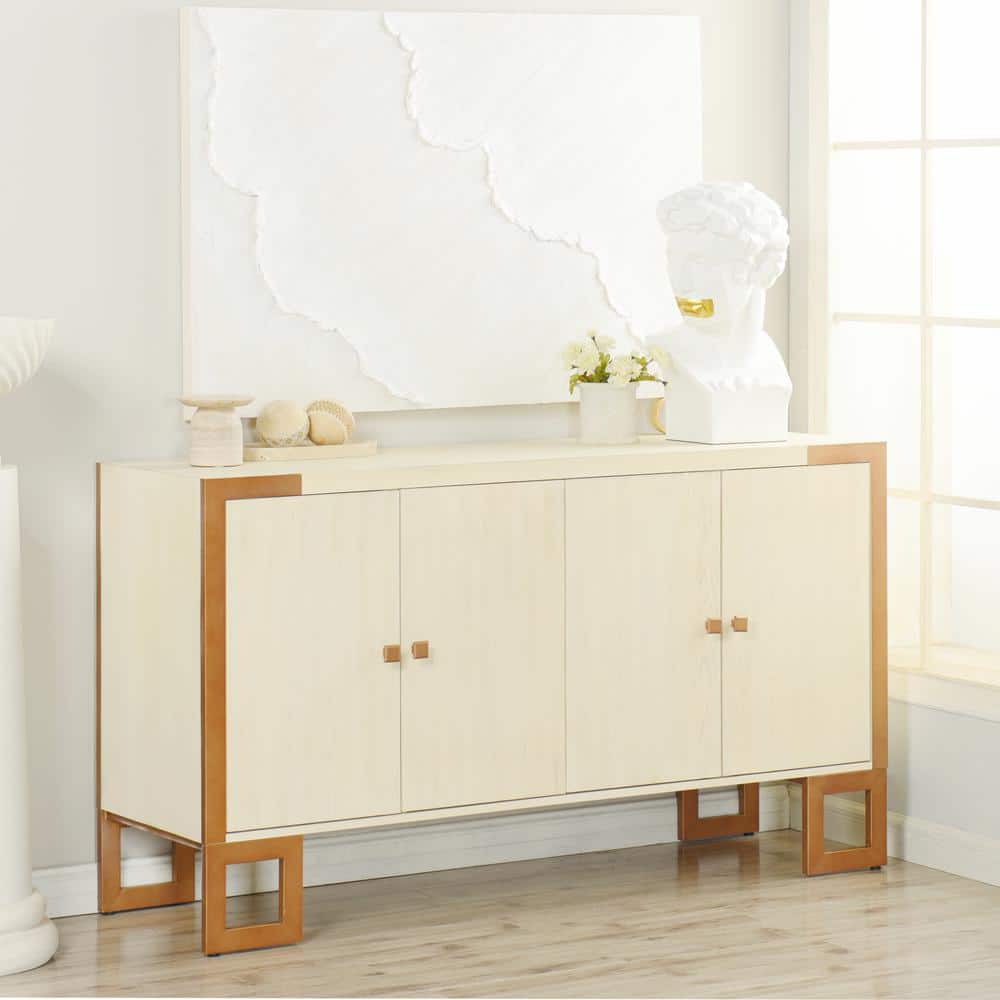 StyleCraft Antique Cream White, Antique Brushed Gold 37.8 in