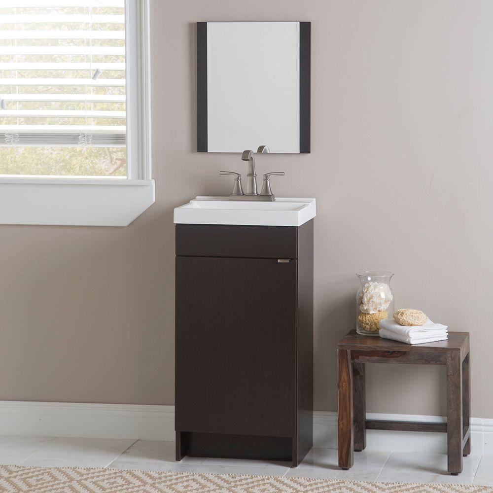 Domani Wellington 18 in. W x 13 in. D x 35 in. H Single Sink Bath