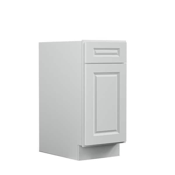 Hausvita 15 in. W x 24 in. D x 34.5 in. H Plywood Ready to Assemble Kitchen Base Cabinet in Traditional Dove